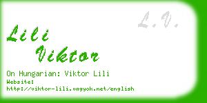 lili viktor business card